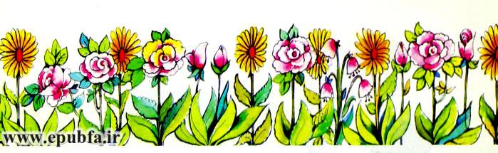 زنبور پیشاهنگ خندید. گل رز هم خندید. زنبوران کارگر هم خندیدند.